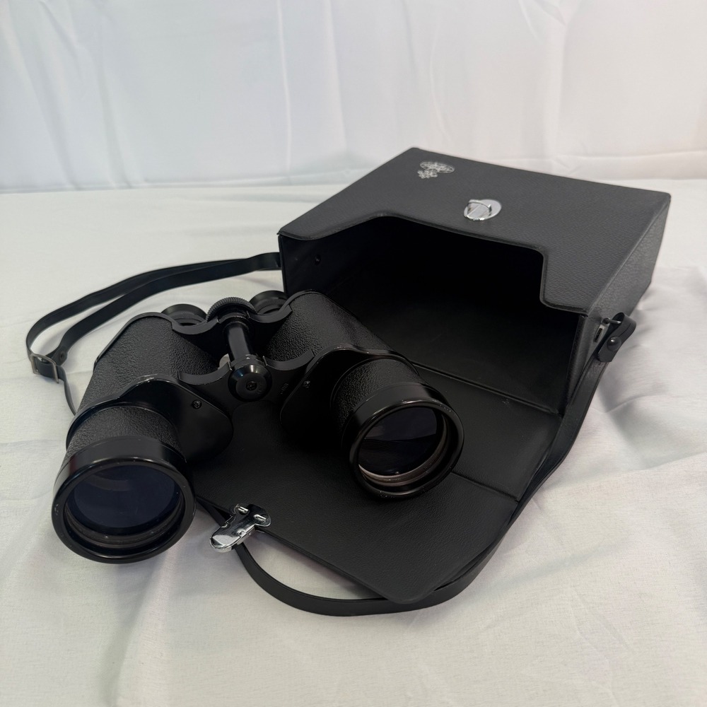 Tasco 7x50 Binoculars Model 306 Fully Coated Lightweight with Case Black Vintage